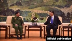တရုတ်သမ္မတ နဲ့ မြန်မာကာချုပ် တွေ့ဆုံ။