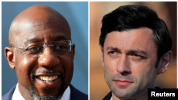 ဒီမိုကရက်ပါတီ ကိုယ်စားပြု ယှဉ်ပြိင်သူ Raphael Warnock နှင့် Jon Ossoff