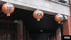 台北的剥皮寮(美国之音杨晨拍摄)