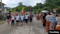 ဆန္ဒပြမြင်ကွင်း (ဓာတ်ပုံ - သျှမ်းသံတော်ဆင့် သတင်းဌာန)