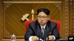 (资料图)朝鲜领导人金正恩在平壤参加党代会。