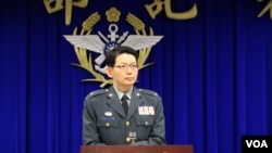 台湾国防部发言人罗绍和少将(美国之音杨明拍摄)