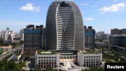 中国海南省海口市的海航集团总部大楼(2018年5月6日)。
