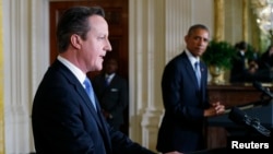 2015年1月16日美国总统奥巴马和英国首相卡梅伦在华盛顿白宫会谈后举行联合记者会,表示两国将联手反恐。