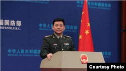 中国国防部发言人任国强(中国国防部网站)