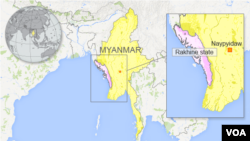 ရခိုင်ပြည်နယ်မြေပုံ