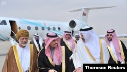 出席海湾阿拉伯国家合作委员会(GCC)的各国外交部长们(2020年12月28日)。