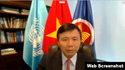 ကုလသမဂ္ဂလုံခြုံရေးကောင်စီ အလှည့်ကျဥက္ကဋ္ဌ ဗီယက်နမ်နိုင်ငံရဲ့ ကုလသမဂ္ဂဆိုင်ရာသံအမတ်ကြီး Dinh Quy Dang။