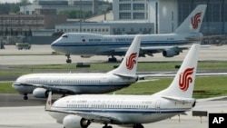 中国国际航空公司的飞机。(美联社资料图)