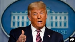 美国前总统特朗普2020年在白宫讲话(美联社 2020年11月5日)