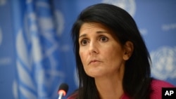 美国驻联合国大使黑利(Nikki Haley)