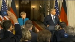 Дональд Трамп подякував Анґелі Меркель за її лідерство у вирішенні конфлікту на сході України. Відео Дональд Трамп подякував Анґелі Меркель за її лідерство у вирішенні конфлікту на сході України. Відео