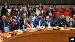 联合国安理会通过要求加沙停火的决议,美国常驻联合国代表托马斯-格林菲尔德大使投弃权票。(2024年3月25日)