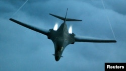 美国空军B-1B“枪骑兵”超音速战略轰炸机是打击阿富汗的主要战机(资料照片)。