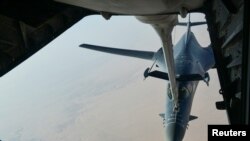 ဆီးရီးယားကို တိုက်မယ့် အမေရိကိန် B-1B Lancer ဗုံးကြဲလေယာဉ်၊ ဧပြီ ၁၄၊ ၂၀၁၈။
