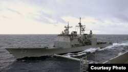 美国导弹巡洋舰考彭斯号(美国海军资料照片)